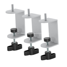 Schwarze Obergewindeschraube verstellbare Metall-Schreibtischklemme für Lampe
